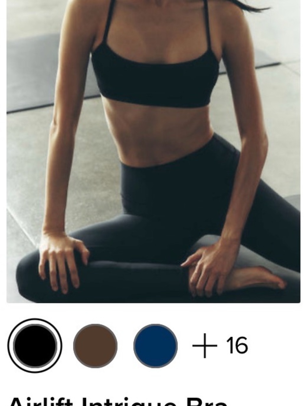 ALO Yoga Black Airlift Intrigue Bra